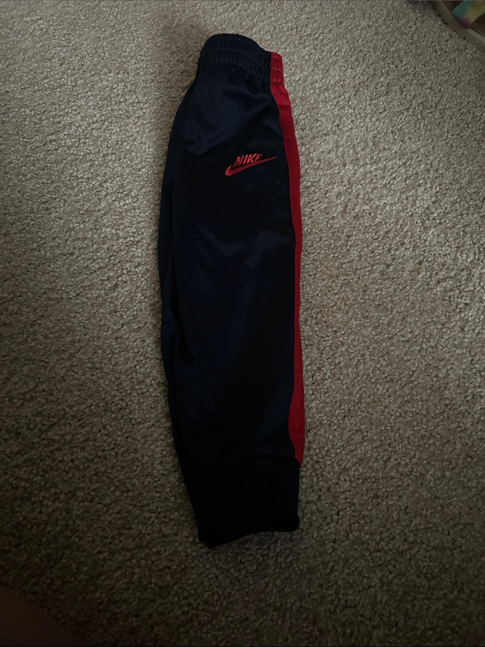 Nike Kids Black and Red Track Pants